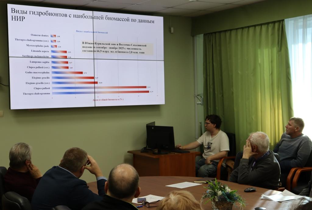 В ходе экспедиции на РС "Дмитрий Песков" была произведена оценка численности и биомассы нектона, мегапланктона на шельфе и верхней части материкового склона южных Курильских островов и юго-восточного Сахалина