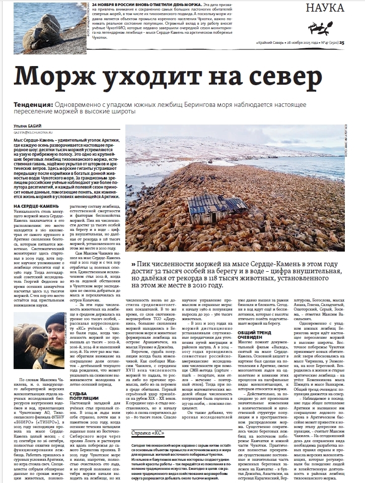 Стр. 25 номера 47 (2520) газеты «Крайний Север»