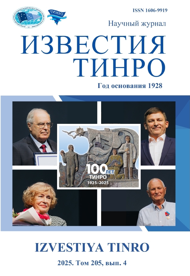 Информируем о выходе четвёртого выпуска (т. 205, вып. 4) научного журнала «Известия ТИНРО» за 2025 год 